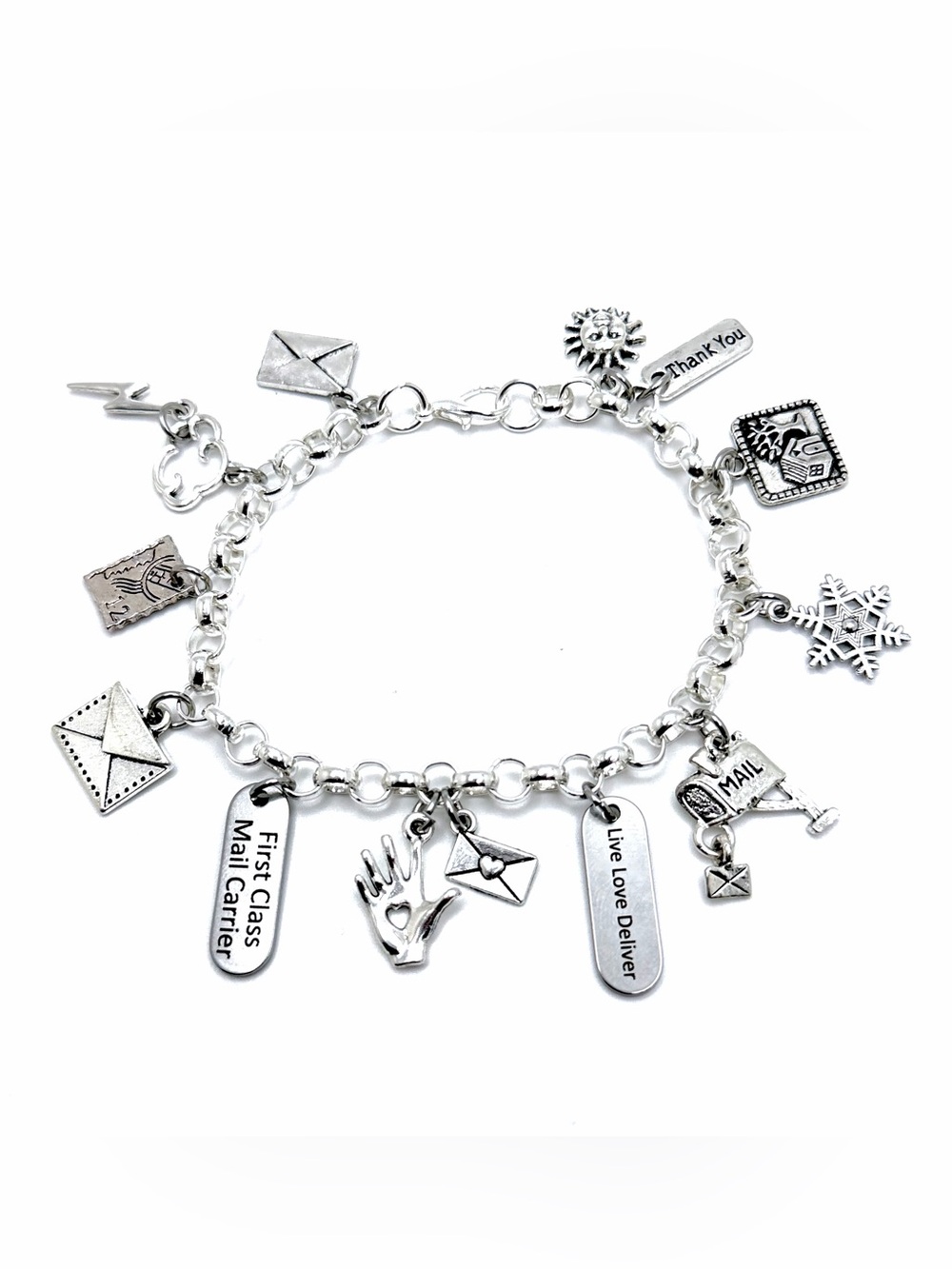 Mail Carrier Charm Bracelet - Postal Theme